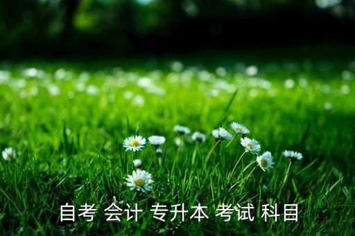 自考 會計(jì) 專升本 考試 科目