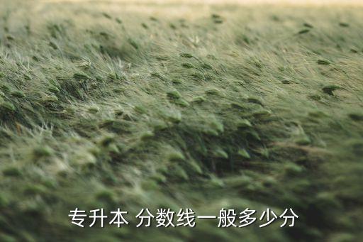  專升本 分?jǐn)?shù)線一般多少分