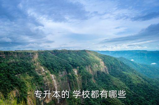  專升本的 學(xué)校都有哪些