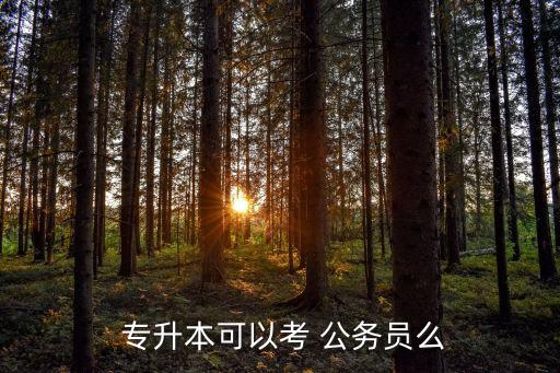  專升本可以考 公務(wù)員么