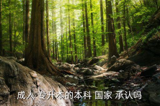 成人 專升本的本科 國家 承認(rèn)嗎