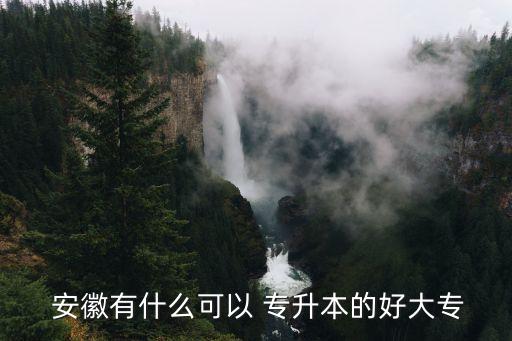  安徽有什么可以 專(zhuān)升本的好大專(zhuān)