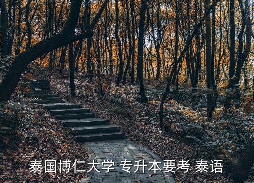 泰國博仁大學(xué) 專升本要考 泰語