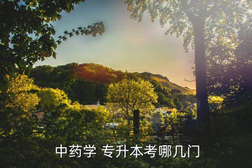  中藥學(xué) 專升本考哪幾門(mén)