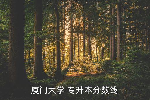 廈門大學(xué) 專升本分?jǐn)?shù)線
