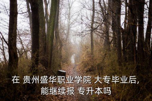 在 貴州盛華職業(yè)學(xué)院 大專畢業(yè)后,能繼續(xù)報(bào) 專升本嗎