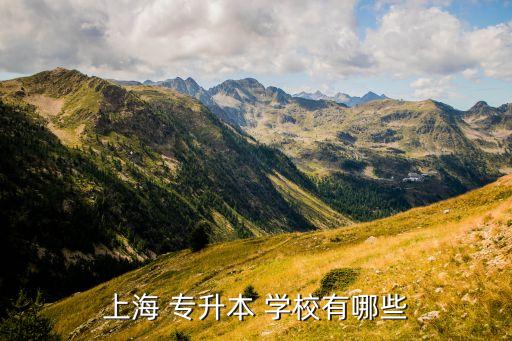 上海 專升本 學校有哪些