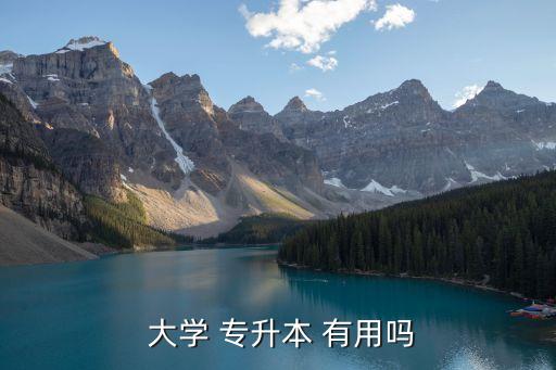  大學 專升本 有用嗎