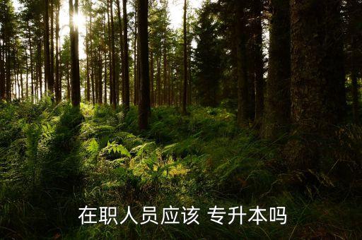  在職人員應(yīng)該 專(zhuān)升本嗎