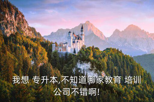 我想 專升本,不知道哪家教育 培訓(xùn)公司不錯(cuò)啊!