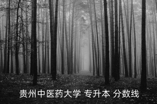 貴州中醫(yī)藥大學 專升本 分數(shù)線