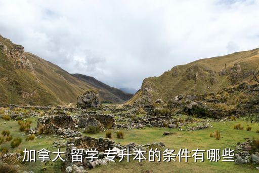 加拿大 留學 專升本的條件有哪些