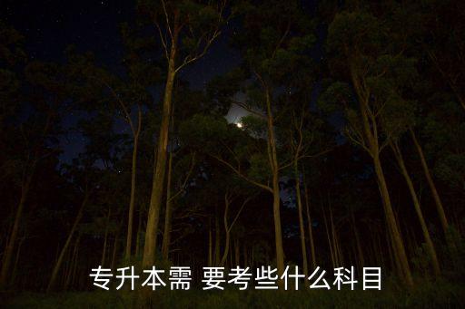  專(zhuān)升本需 要考些什么科目