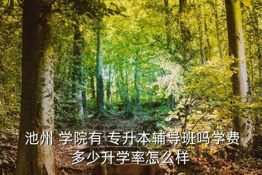  池州 學院有 專升本輔導班嗎學費多少升學率怎么樣