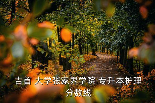  吉首 大學(xué)張家界學(xué)院 專升本護(hù)理 分?jǐn)?shù)線