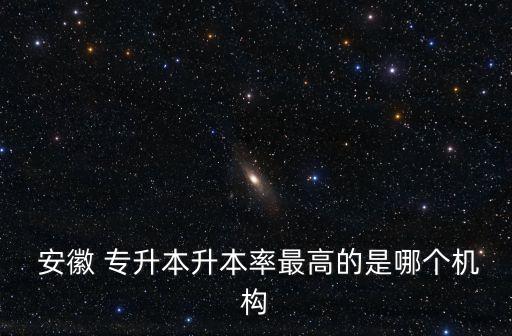  安徽 專升本升本率最高的是哪個(gè)機(jī)構(gòu)