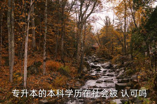 專升本的本科學(xué)歷在社會(huì)被 認(rèn)可嗎