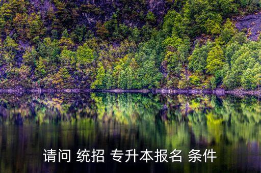 請(qǐng)問 統(tǒng)招 專升本報(bào)名 條件