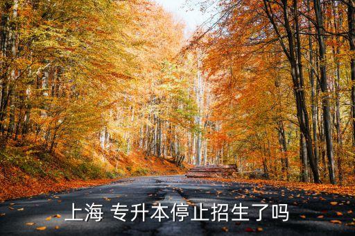 上海 專升本停止招生了嗎