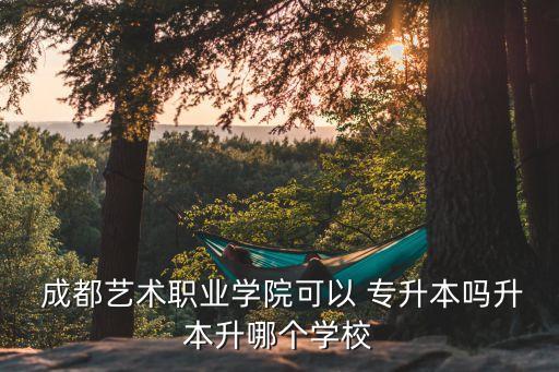  成都藝術(shù)職業(yè)學(xué)院可以 專升本嗎升本升哪個學(xué)校