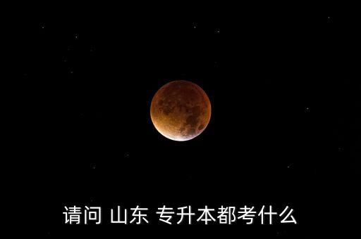 請(qǐng)問(wèn) 山東 專(zhuān)升本都考什么