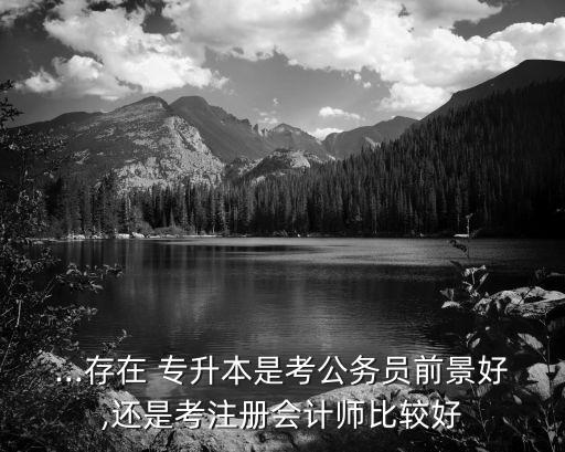 ...存在 專升本是考公務(wù)員前景好,還是考注冊會(huì)計(jì)師比較好