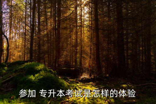 參加 專升本考試是怎樣的體驗(yàn)