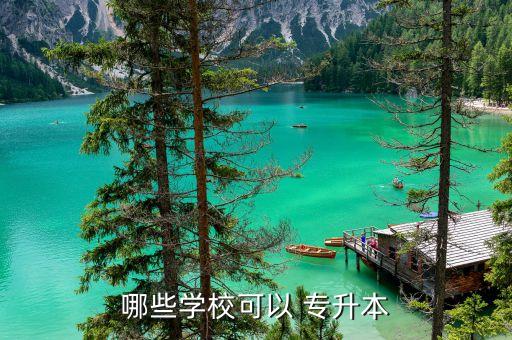 哪些學校可以 專升本