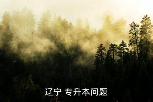 遼寧 專升本問題