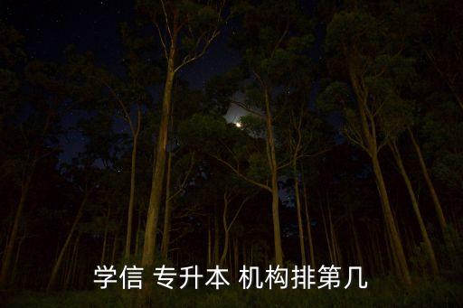 學信 專升本 機構(gòu)排第幾