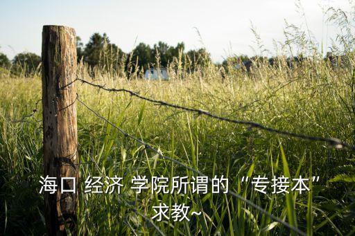  ?？?經(jīng)濟(jì) 學(xué)院所謂的“專接本”求教~