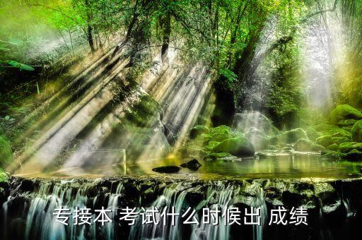 專接本 考試什么時(shí)候出 成績