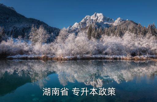 湖南省 專(zhuān)升本政策