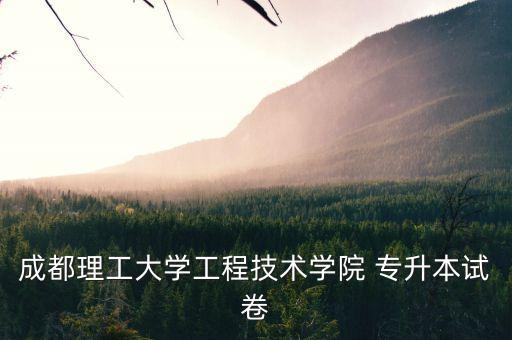 成都理工大學(xué)工程技術(shù)學(xué)院 專升本試卷