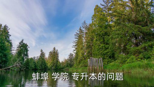  蚌埠 學(xué)院 專升本的問題