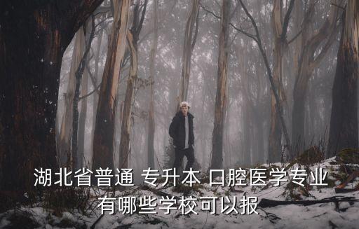  湖北省普通 專(zhuān)升本 口腔醫(yī)學(xué)專(zhuān)業(yè)有哪些學(xué)校可以報(bào)