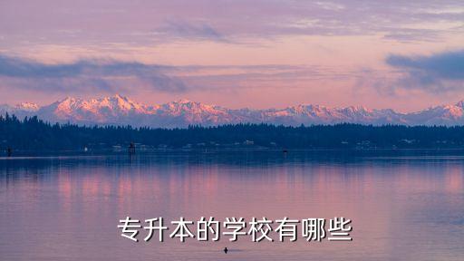  專升本的學校有哪些