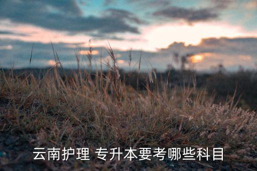 云南護(hù)理 專升本要考哪些科目