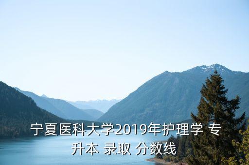  寧夏醫(yī)科大學2019年護理學 專升本 錄取 分數線