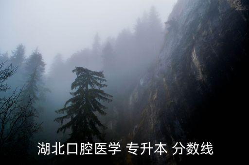  湖北口腔醫(yī)學(xué) 專升本 分數(shù)線