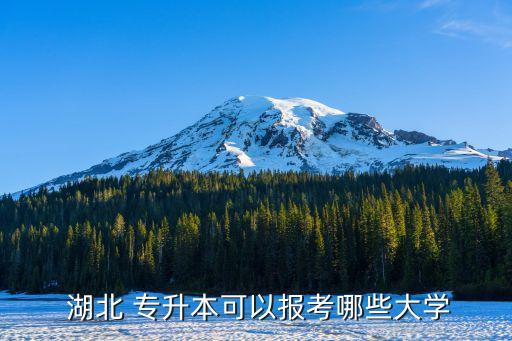  湖北 專升本可以報考哪些大學