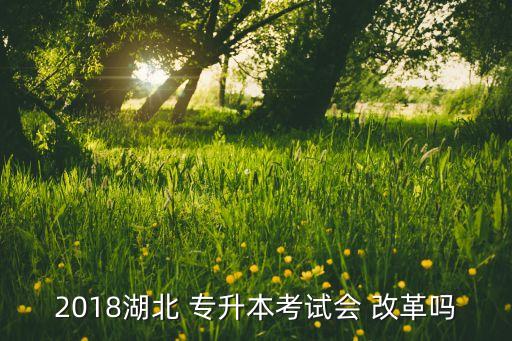 2018湖北 專升本考試會(huì) 改革嗎