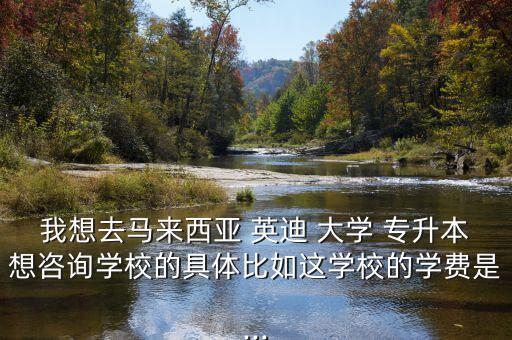 我想去馬來西亞 英迪 大學 專升本想咨詢學校的具體比如這學校的學費是...