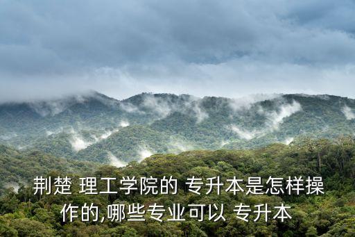 荊楚理工學(xué)院自學(xué)專升本,荊楚理工學(xué)院普通專升本挺不錯(cuò)的