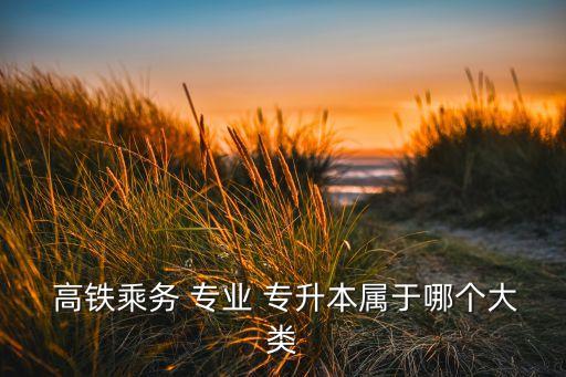  高鐵乘務(wù) 專業(yè) 專升本屬于哪個(gè)大類