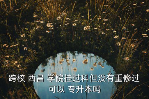 跨校 西昌 學(xué)院掛過(guò)科但沒(méi)有重修過(guò)可以 專升本嗎
