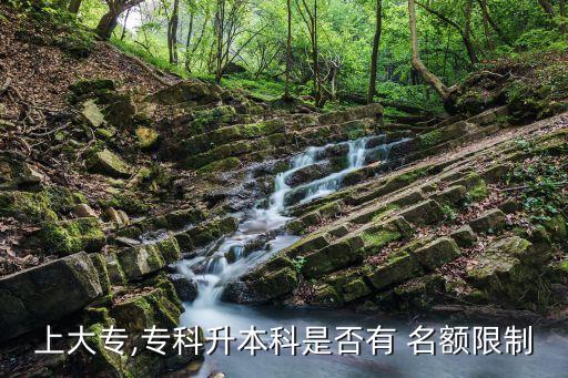 上大專,專科升本科是否有 名額限制