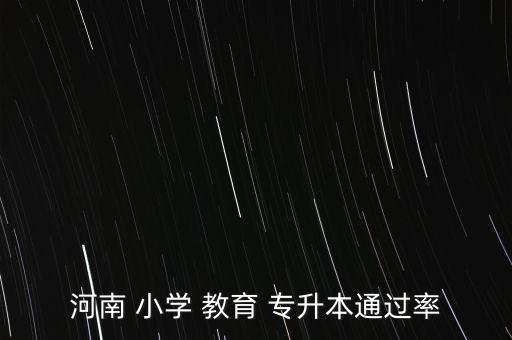 河南 小學(xué) 教育 專升本通過率