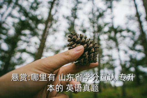 懸賞:哪里有 山東省學(xué)分互認(rèn) 專升本的 英語真題