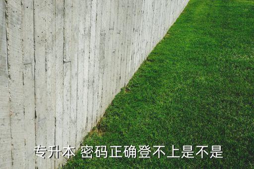  專(zhuān)升本 密碼正確登不上是不是